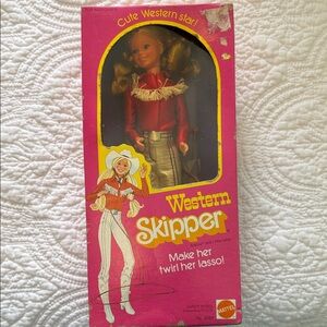 Mattel Western Skipper Doll in Red and Silver